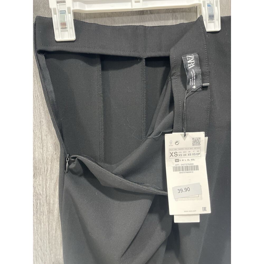 Zara Leggings Black Bellbottom Flare High Waisted Women's XSmall NWT - Picture 5 of 8